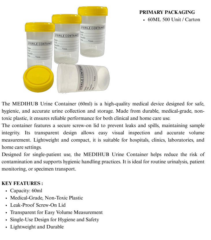 Urine Sample Container