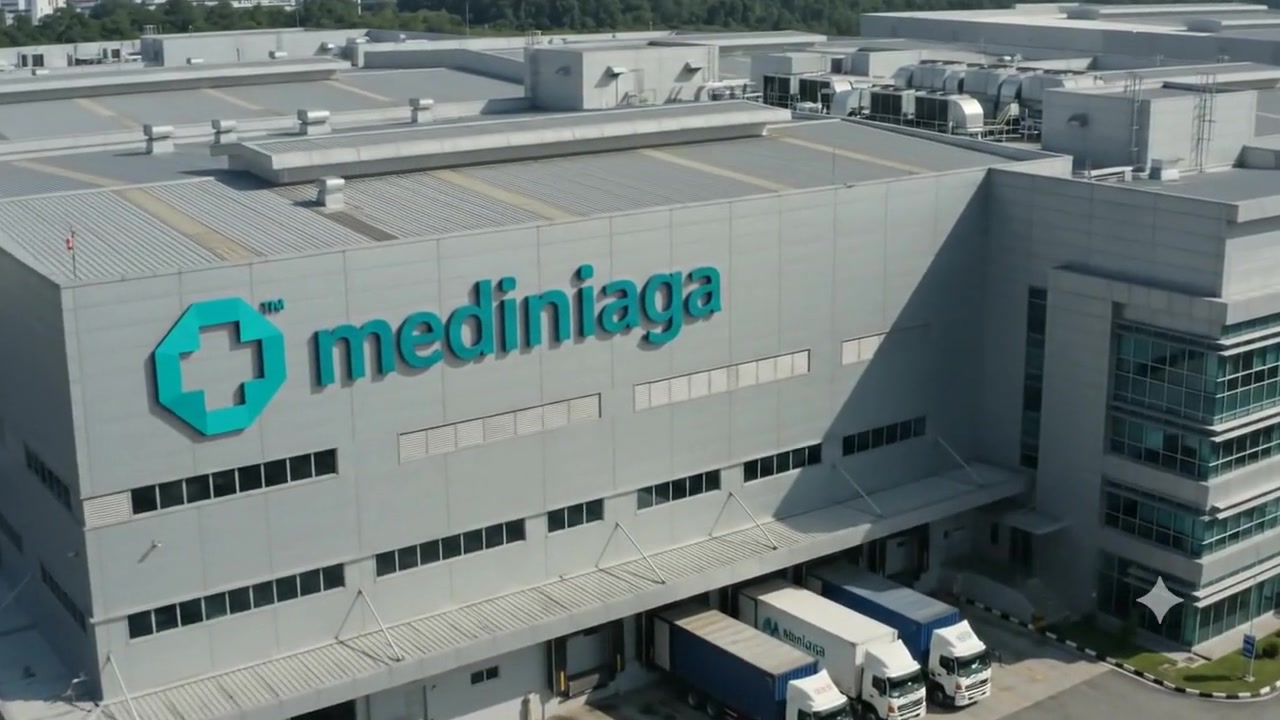 Mediniaga corporate film showing its branded manufacturing facility