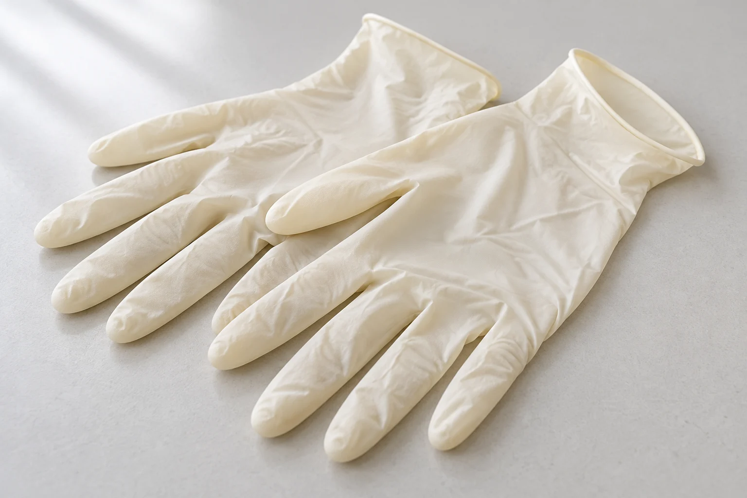 Latex examination gloves
