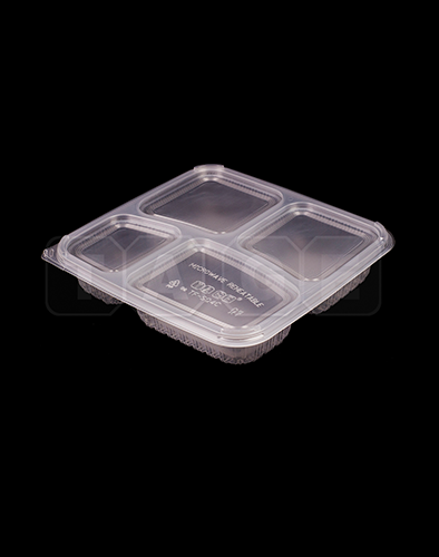 Microwavable Thermoformed PP Container With Compartments & Lid