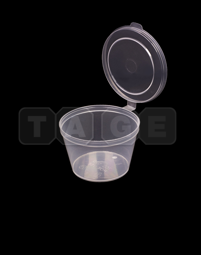 Polypropylene (PP) Sauce Cup With Hinged Lid Products